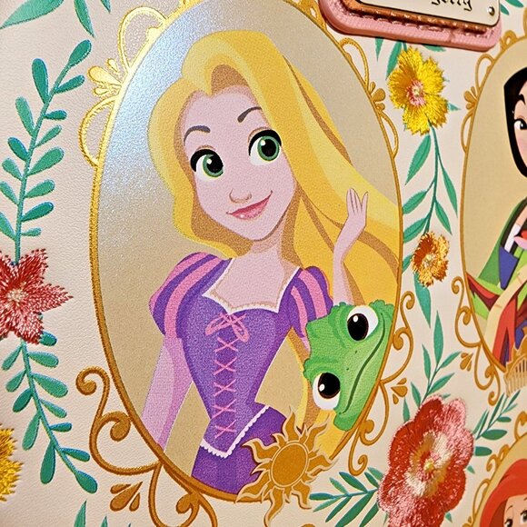 Loungefly Disney Princess & Sidekicks Floral Portraits Mini Backpack NEW - Picture 3 of 16